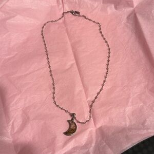 Energy muse Labradorite moon necklace